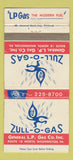 Matchbook Cover - Zull O Gas LP propane Washington PA WEAR 30 Strike