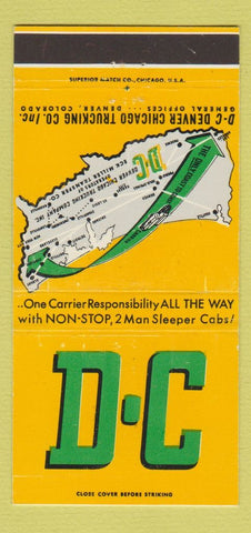 Matchbook Cover - DC Denver Chicago Trucking 30 Strike