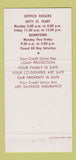 Matchbook Cover - Continental Muskegon Employees Credit Union MI 30 Strike