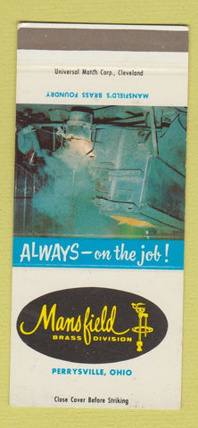 Matchbook Cover - Mansfield Brass Perrysville OH SAMPLE 30 Strike