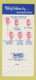 Matchbook Cover - Mansfield Brass Perrysville OH SAMPLE 30 Strike