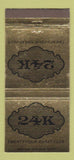 Matchbook Cover - 24k Club Detroit MI 30 Strike