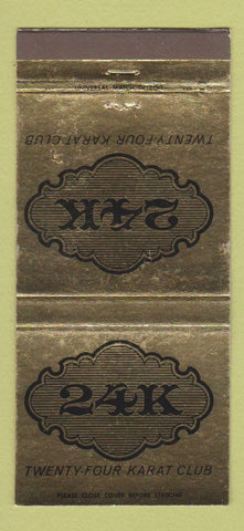 Matchbook Cover - 24k Club Detroit MI 30 Strike