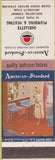 Matchbook Cover - American Standard Pluming Heating Burlington VT girlie