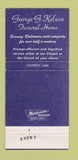 Matchbook Cover - George Kelson Funeral Home Baltimore MD 30 Strike