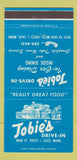 Matchbook Cover - Tobie's Drive In Saco ME 30 Strike