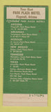 Matchbook Cover - Park Plaza Motels Flagstaff AZ Route 66 30 Strike
