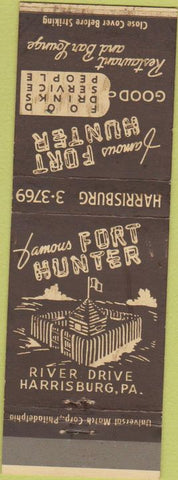 Matchbook Cover - Fort Hunter Harrisburg PA