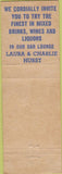 Matchbook Cover - Fort Hunter Harrisburg PA