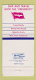 Matchbook Cover - American President Lines Cruise 30 Strike