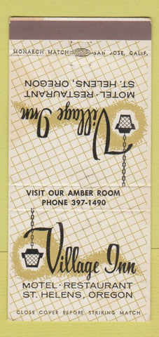 Matchbook Cover - Village Inn Restaurant Motel St Helens OR 30 Strike