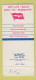 Matchbook Cover - American President Lines Cruise 30 Strike