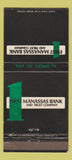 Matchbook Cover - 1st Manassas Bank and Trust VA 30 Strike