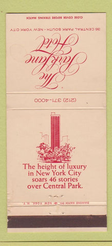 Matchbook Cover - Park Lane Hotel New York City WEAR 30 Strike