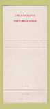 Matchbook Cover - Park Lane Hotel New York City WEAR 30 Strike