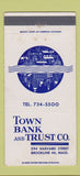 Matchbook Cover - Town Bank and Trust Brookline MA 30 Strike