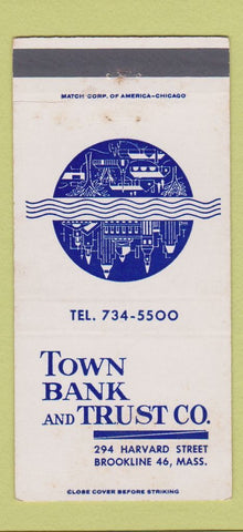 Matchbook Cover - Town Bank and Trust Brookline MA 30 Strike