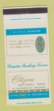 Matchbook Cover - Citizens National Bank Jacksonville AR 30 Strike