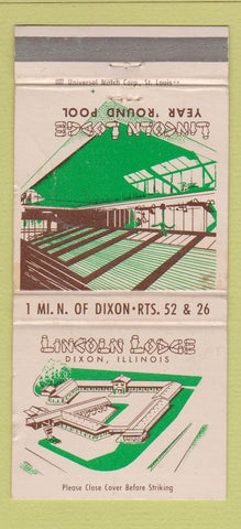 Matchbook Cover - Lincoln Lodge Dixon IL WEAR 30 Strike
