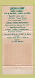 Matchbook Cover - Lincoln Lodge Dixon IL WEAR 30 Strike