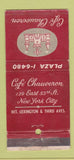 Matchbook Cover - Cafe Chauveron New York City WEAR 30 Stick
