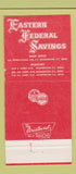 Matchbook Cover - Eastern Federal Savings Washington DC 30 Strike