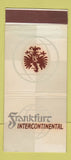 Matchbook Cover - Frankfurt Intercontinental Hotel 30 Strike