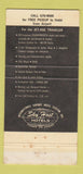 Matchbook Cover - International Hotel Los Angeles CA Airport WEAR 30 Strike
