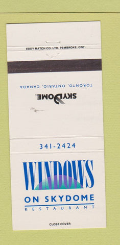 Matchbook Cover - Windows on the Skydome Toronto ON Blue Jays baseball 30 Strike