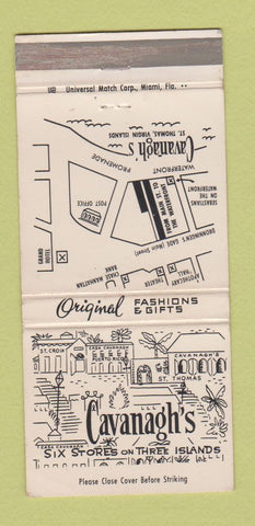 Matchbook Cover - Cavanagh's St Thomas Virgin Islands 30 Strike