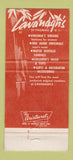 Matchbook Cover - Cavanagh's St Thomas Virgin Islands 30 Strike