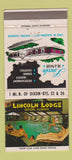 Matchbook Cover - Lincoln Lodge Dixon IL 30 Strike