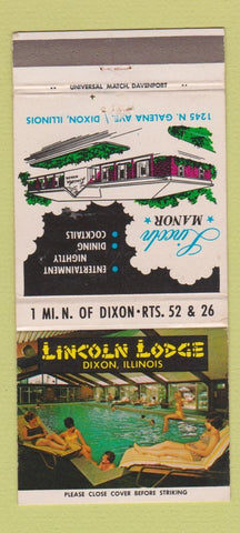 Matchbook Cover - Lincoln Lodge Dixon IL 30 Strike