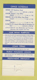 Matchbook Cover - Federal Land Bank Ahoskie NC 30 Strike