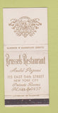 Matchbook Cover - Brussels Restaurant New York City WEAR 30 Strike