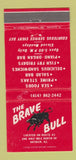 Matchbook Cover - Brave Bull Antioch IL 30 Strike