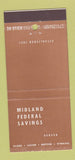 Matchbook Cover - Midland Federal Savings Denver Colorado 30 Stick