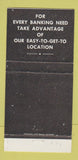 Matchbook Cover - National City Bank Denver Colorado 30 Strike