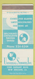 Matchbook Cover - Universal Services New Orleans LA 30 Strike