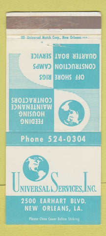 Matchbook Cover - Universal Services New Orleans LA 30 Strike