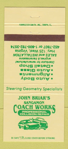 Matchbook Cover - John Briar's Coach Works West VA 30 Strike