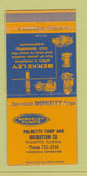 Matchbook Cover - Berkeley Pumps Palmetto FL 30 Strike