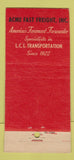 Matchbook Cover - Acme Freight Trucking 30 Strike