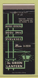 Matchbook Cover - Green Lantern Tucson AZ restaurant 30 Strike