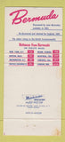 Matchbook Cover - Bermuda Tourism 30 Strike