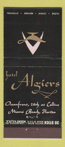 Matchbook Cover - The Algiers Miami Beach FL hotel 30 Stick