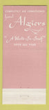 Matchbook Cover - The Algiers Miami Beach FL hotel 30 Stick