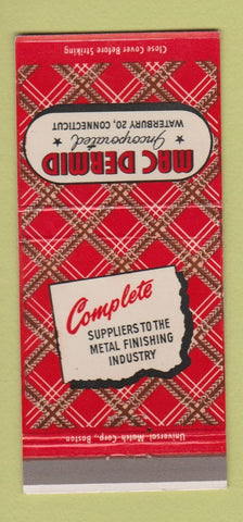 Matchbook Cover - Mac Dermid Inc Waterbury CT 30 Strike