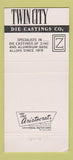 Matchbook Cover - Twin City Die Castings Minneapolis MN 30 Strike