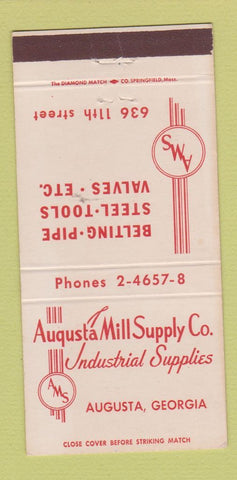 Matchbook Cover - Augusta Mill Supply Augusta GA 30 Strike